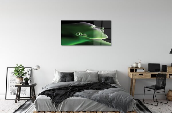 Sklenený obraz V čele muž zelenú 100x50 cm 2 Prívesky