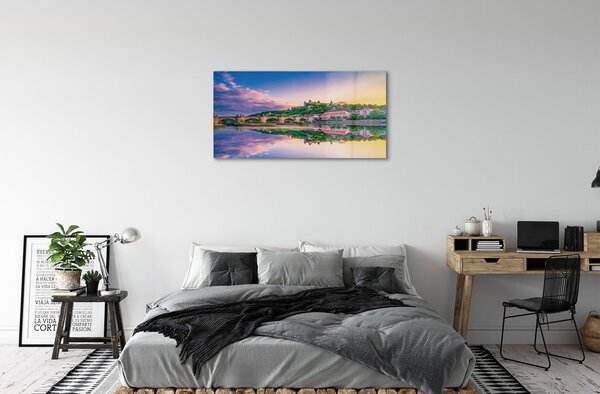 Sklenený obraz rieka Nemecko Sunset 100x50 cm 2 Prívesky
