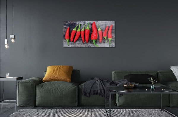 Obraz na skle červené papričky 100x50 cm 2 Prívesky