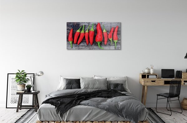 Obraz na skle červené papričky 100x50 cm 2 Prívesky