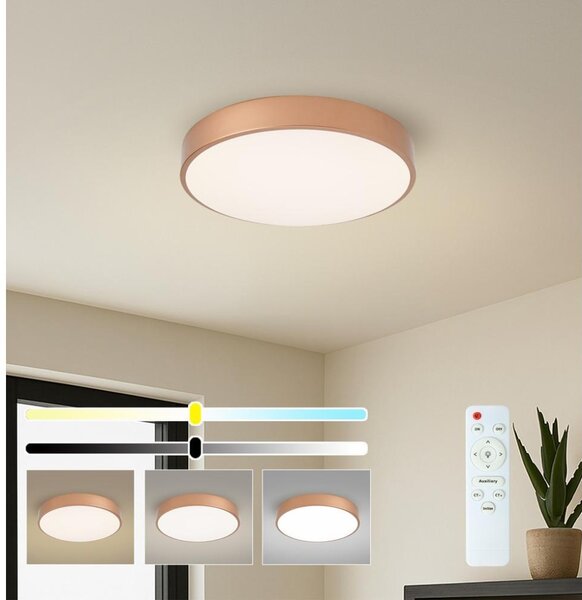 Brilagi - LED Stmievateľné stropné svietidlo POOL LED/48W/230V priemer 40 cm bronzové + diaľkový ovládač