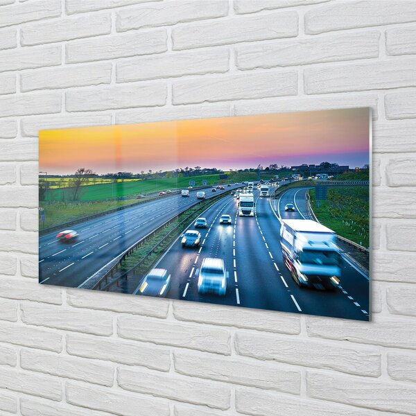 Obraz na skle Car cesty neba 100x50 cm 2 Prívesky