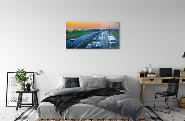 Obraz na skle Car cesty neba 100x50 cm 2 Prívesky