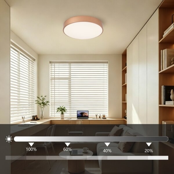 Brilagi - LED Stmievateľné stropné svietidlo POOL LED/48W/230V priemer 40 cm bronzové + diaľkový ovládač