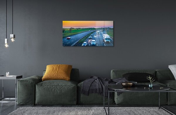 Obraz na skle Car cesty neba 100x50 cm 2 Prívesky