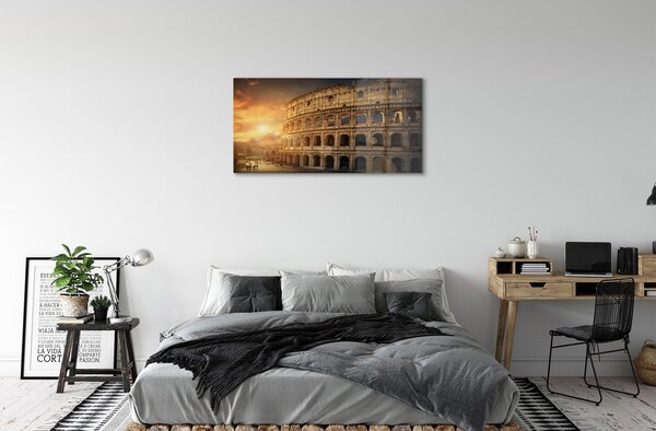 Sklenený obraz Rome Colosseum pri západe slnka 100x50 cm 2 Prívesky