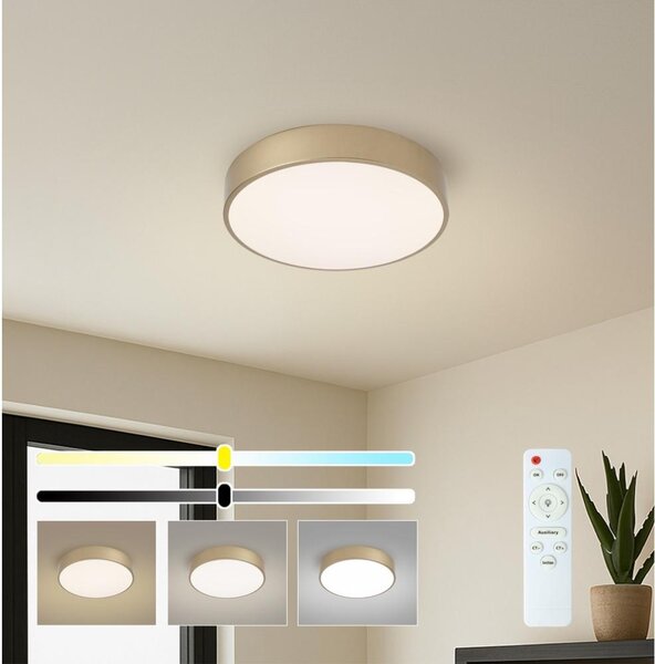 Brilagi - LED stmievateľné stropné svietidlo POOL LED/36W/230V pr. 30 cm zlaté + DO