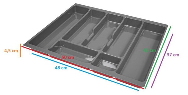 Príborník UNI - 60 cm, šedý