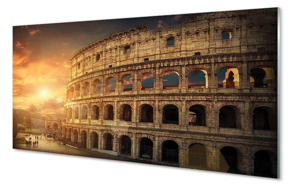 Sklenený obraz Rome Colosseum pri západe slnka 100x50 cm 2 Prívesky