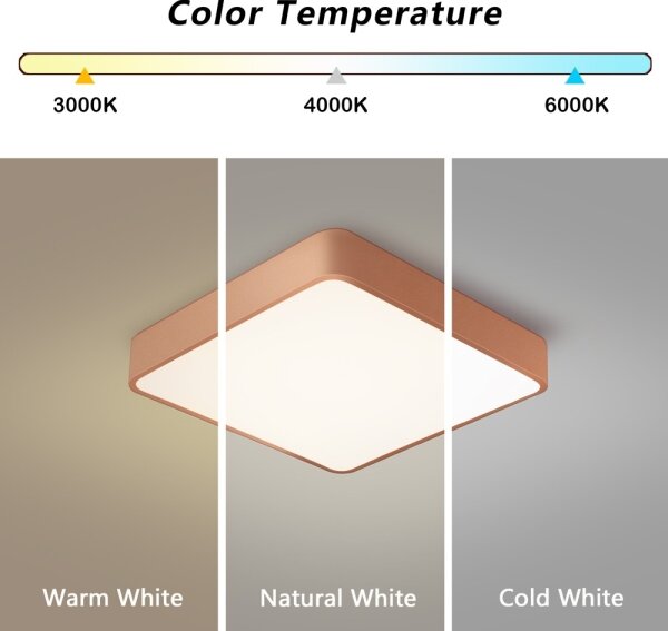 Brilagi - LED stropné svietidlo POOL LED/48W/230V 3000/4000/6000K 50x50 cm bronzové