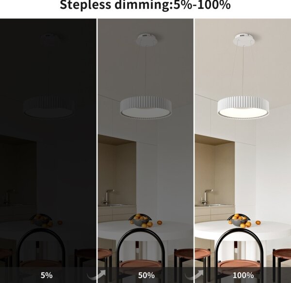 Brilagi - stmievateľný LED luster FALCON MODERN LED/30W/230V pr. 40 cm biela + diaľkový ovládač
