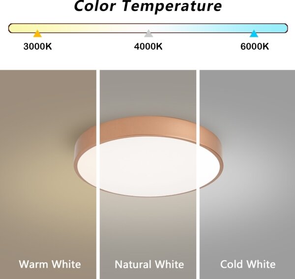 Brilagi - LED stropné svietidlo POOL LED/48W/230V 3000/4000/6000K priemer 40 cm bronzové