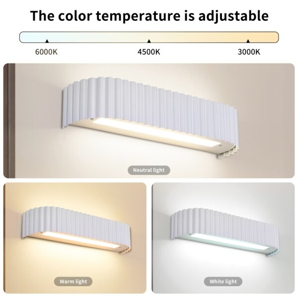 Brilagi - LED stmievateľné nástenné svietidlo FALCON MODERN LED/14W/230V 40 cm biele + diaľkový ovládač