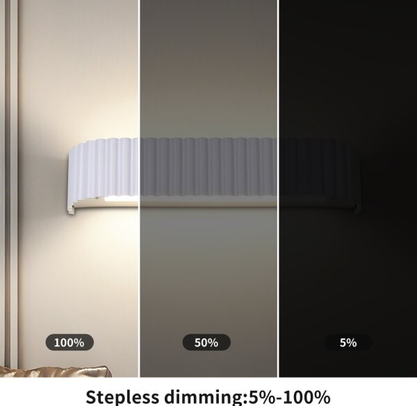 Brilagi - LED stmievateľné nástenné svietidlo FALCON MODERN LED/14W/230V 40 cm biele + diaľkový ovládač