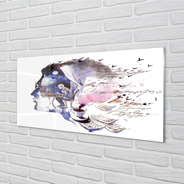 Obraz na skle Obraz tvár človeka 120x60 cm 2 Prívesky