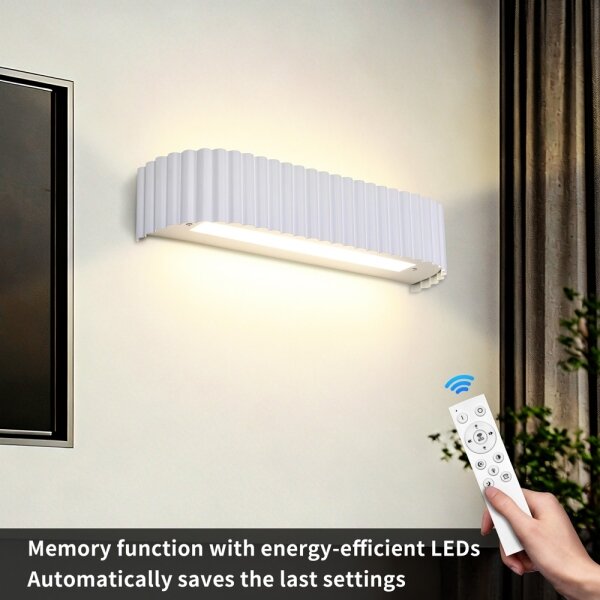Brilagi - LED stmievateľné nástenné svietidlo FALCON MODERN LED/14W/230V 40 cm biele + diaľkový ovládač