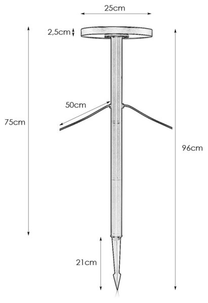 Markslöjd 108173 - LED vonkajšie svietidlo GARDEN24 LED/5W/24V 96 cm IP44 čierne