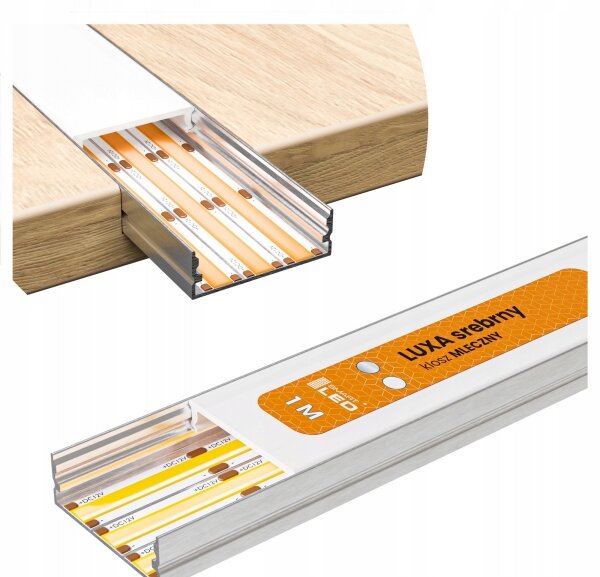 Kompletná súprava 1x LED RGBW pásik DIGITAL, 16,5 W/230 V, 5 m + 5x vstavané profily po 1 m + diaľkový ovládač