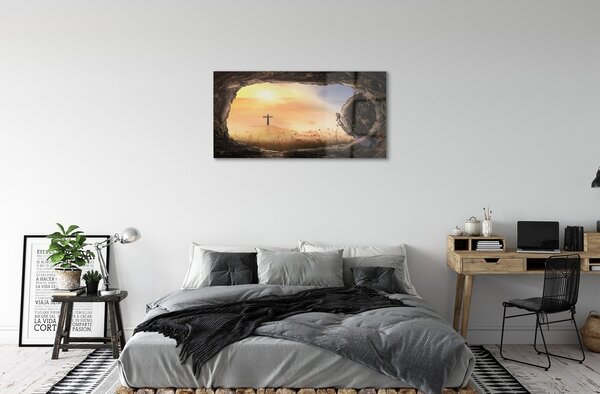 Sklenený obraz kríž 100x50 cm 2 Prívesky