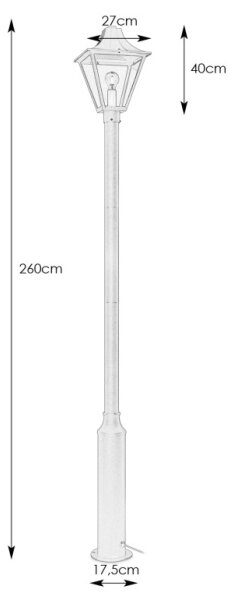 Markslöjd 108171 - Vonkajšia LED lampa GARDEN24 LED/3W/24V 260 cm IP44 čierna