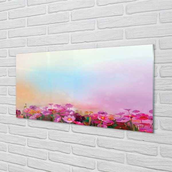 Obraz na skle kvety neba 100x50 cm 2 Prívesky