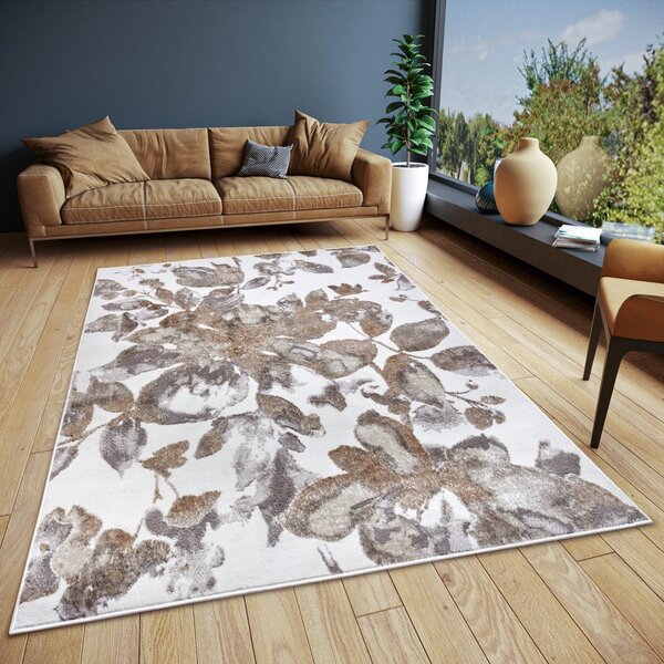 Sivo-hnedý koberec 57x90 cm Shine Floral – Hanse Home