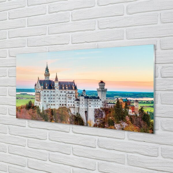 Sklenený obraz Nemecko Castle jeseň Munich 100x50 cm 2 Prívesky
