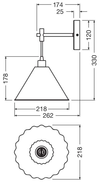 Osram - Nástenné svietidlo PULP 1xE14/5,5W/230V