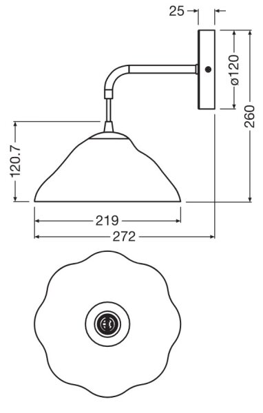 Osram - Nástenné svietidlo LOTUS LEAF 1xE14/5,5W/230V