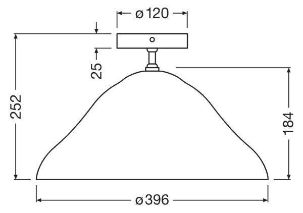 Osram - Prisadený luster LOTUS LEAF 1xE27/9W/230V pr. 39,6 cm