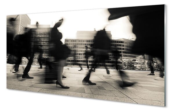 Obraz na skle city ​ľudí 100x50 cm 2 Prívesky