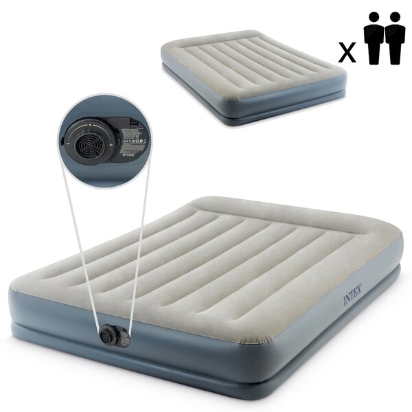 Intex Dvojitý nafukovací matrac Intex 64118ND 203x152 cm s pumpou