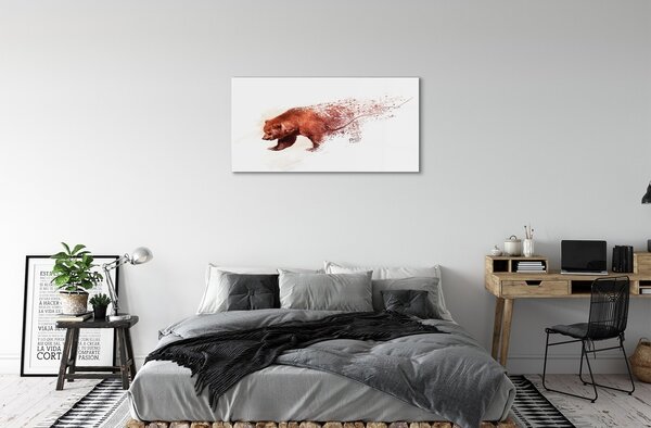 Obraz na skle medveď 100x50 cm 2 Prívesky