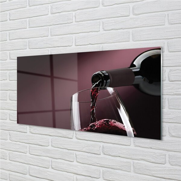 Obraz na skle Maroon biele víno 100x50 cm 2 Prívesky