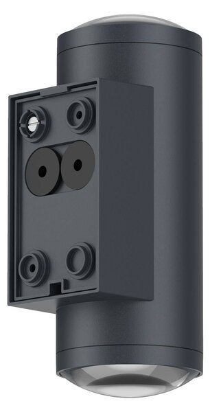 LCD LED vonkajšie nástenné svietidlo 5156, 2 x 9 W, hore & dole, grafit, hliník, Čierna, Hliník, Moderný, Nástenné svietidlo