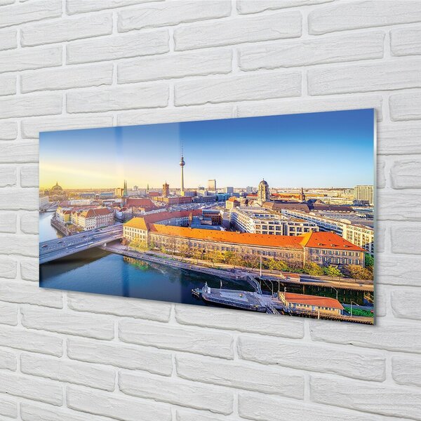 Sklenený obraz Berlín riečny mosty 100x50 cm 2 Prívesky