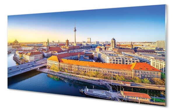 Sklenený obraz Berlín riečny mosty 100x50 cm 2 Prívesky