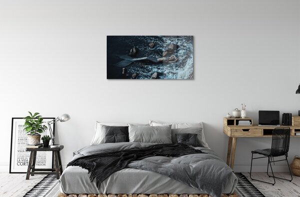 Sklenený obraz morská siréna 100x50 cm 2 Prívesky