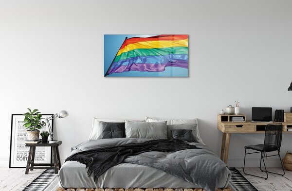 Sklenený obraz farebné vlajky 100x50 cm 2 Prívesky