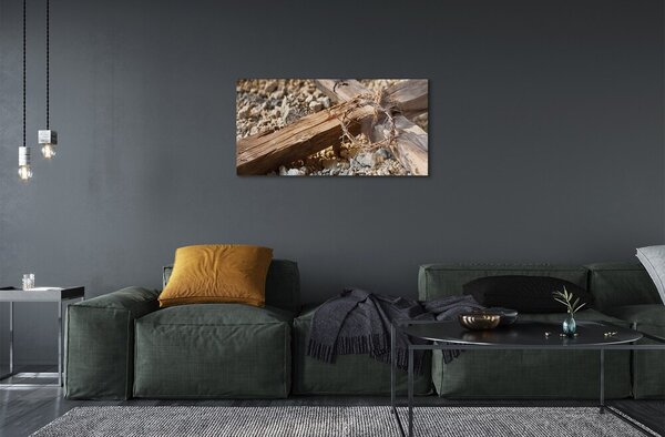Sklenený obraz Krížové kamene tŕne 100x50 cm 2 Prívesky
