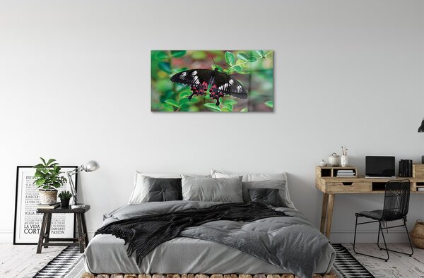 Sklenený obraz List farebný motýľ 100x50 cm 2 Prívesky