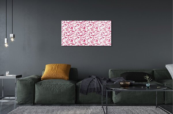 Sklenený obraz ružové vtáky 100x50 cm 2 Prívesky