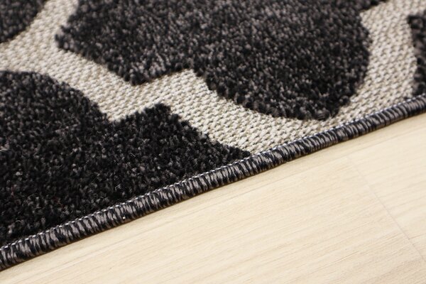 Berfin Dywany , Kusový koberec Lagos 1052 Dark Grey (Silver), 140x190, šedá, chodba / predsieň