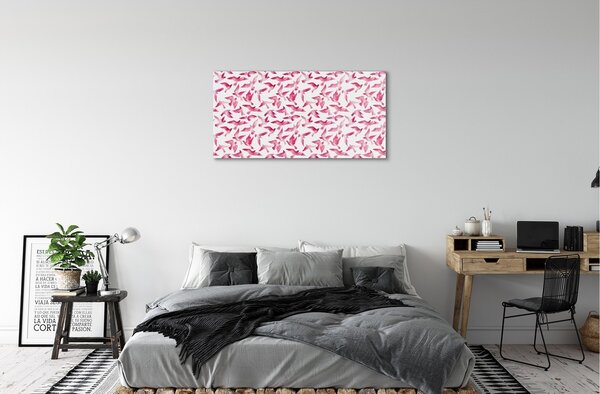 Sklenený obraz ružové vtáky 100x50 cm 2 Prívesky