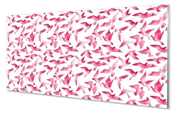 Sklenený obraz ružové vtáky 100x50 cm 2 Prívesky