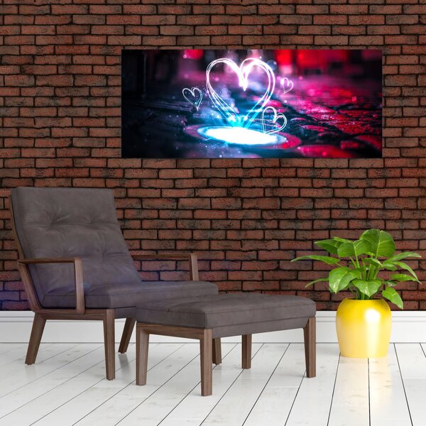 Obraz svetelného srdca (120x50 cm)