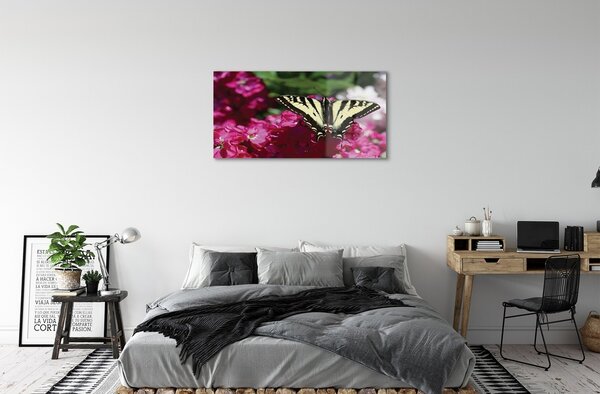 Sklenený obraz kvety motýľ 100x50 cm 2 Prívesky