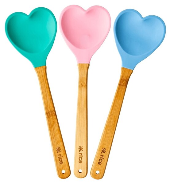 Silikónová servírovacia lyžica Heart Colors Modrá
