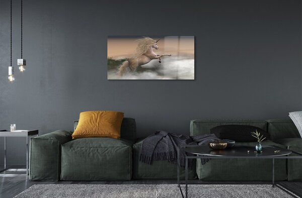 Sklenený obraz Unicorn mraky 100x50 cm 2 Prívesky