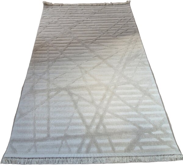 HU Krémovo, béžový moderný koberec TWIST CREAM 20294A Rozmer: 60x100 cm